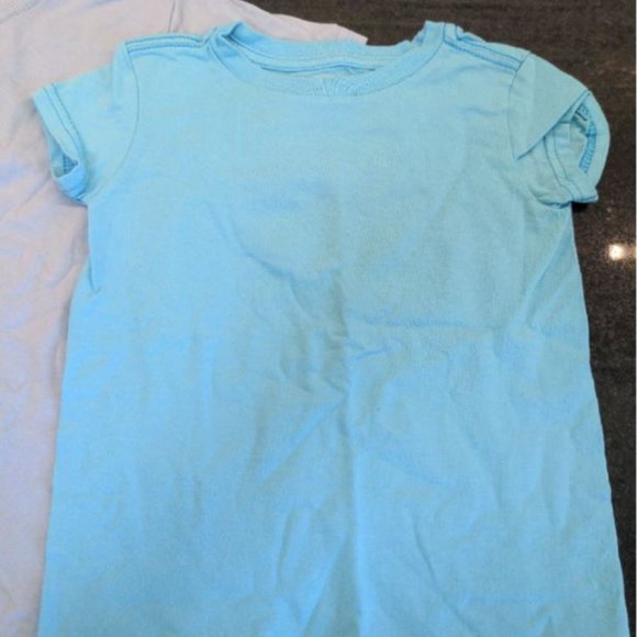 Anvil Knitware Set of 2 blue t shirts for crafting design sizes XXS 9 and 12 m - Picture 2 of 5